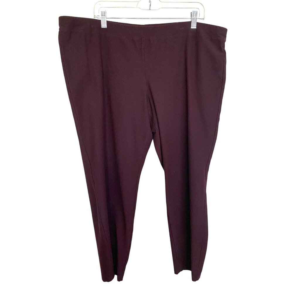 Eileen Fisher Womens Brown Stretch Pants Size 3X Viscose/Nylon/Spandex Casual